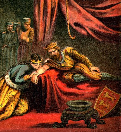 Eduardo de Woodstock, príncipe de Gales, con su esposa, Juana, princesa de Gales, c1850 de Unbekannt