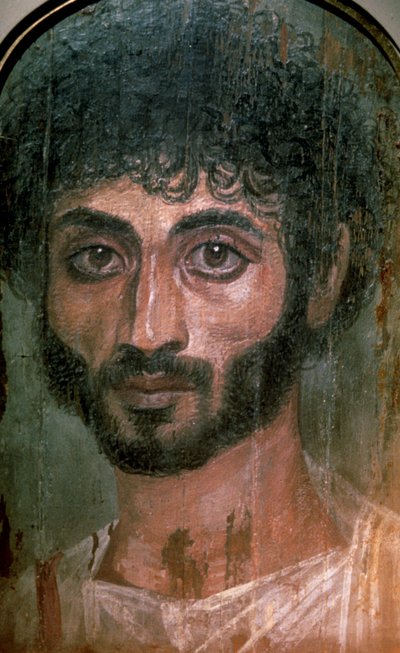 Retrato egipcio de Fayum de un hombre, Período Romano. Siglo II d.C. de Unbekannt