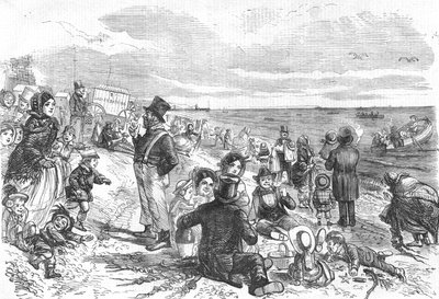 Ocho horas en la playa, 1856 de Unbekannt