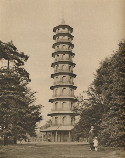 Versión del Siglo XVIII de una Pagoda en los Jardines de Kew, c1935 de Unbekannt