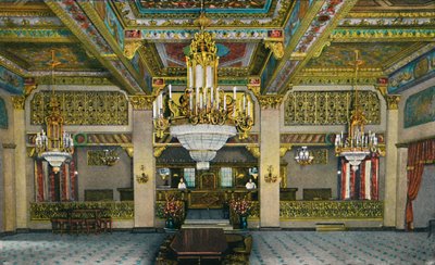 Interior elaborado del Casino y famoso Bar de Oro, Hotel Agua Caliente, c1939 de Unbekannt