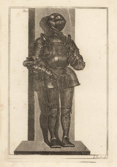 Elegante traje de armadura acanalada traída por Lord Warwick desde Alemania de Unbekannt
