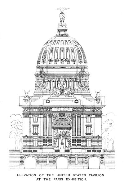 Elevación del Pabellón de los Estados Unidos en la Exposición de París, 1900 de Unbekannt