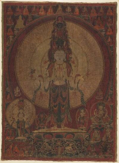 Bodhisattva de la Compasión Avalokiteshvara de Once Cabezas y Mil Brazos, c. 1500 de Unbekannt