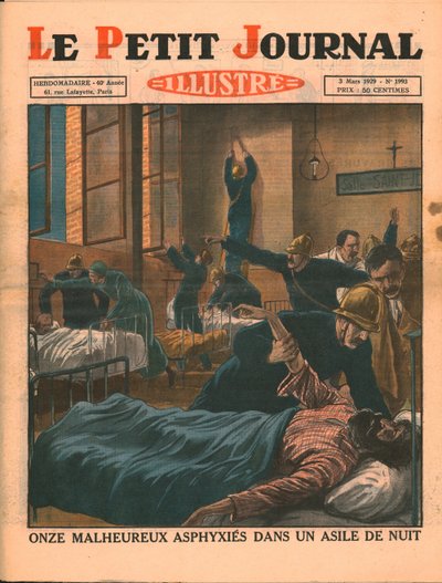 Once desafortunados asfixiados en un refugio nocturno, 1929 de Unbekannt