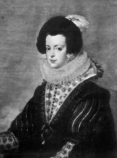 Elisabeth de Borbón, esposa del rey Felipe IV de España, c. 1630 de Unbekannt