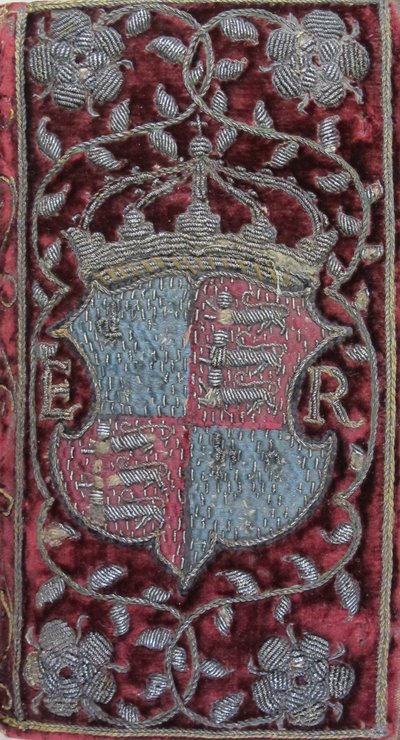 Encuadernación de terciopelo bordado en los sermones de John Udall con las armas de Isabel I, 1596 de Unbekannt