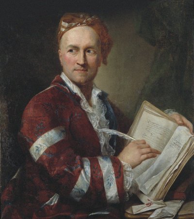 Retrato de Emer de Vattel, erudito de Neuchâtel, ca 1760 de Unbekannt