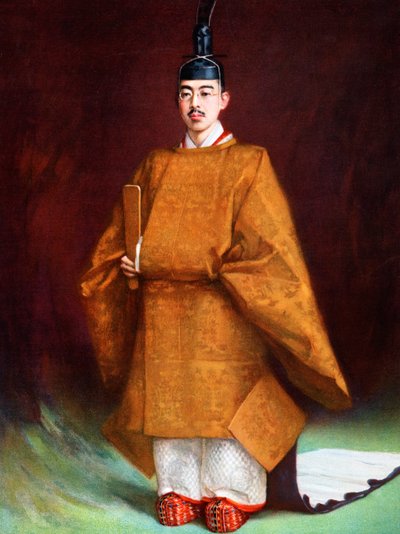 Emperador Hirohito en sus vestimentas de coronación, c1924-1926 de Unbekannt