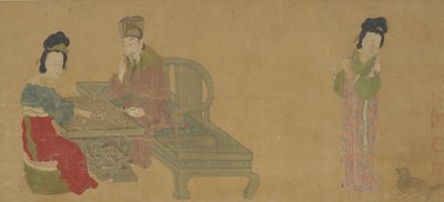 Emperador Minghuang y Consorte Yang jugando Weiqi, dinastía Ming o Qing, siglo XVII de Unbekannt