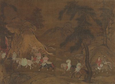 La huida del emperador Xuanzong a Shu, mediados del siglo XII de Unbekannt