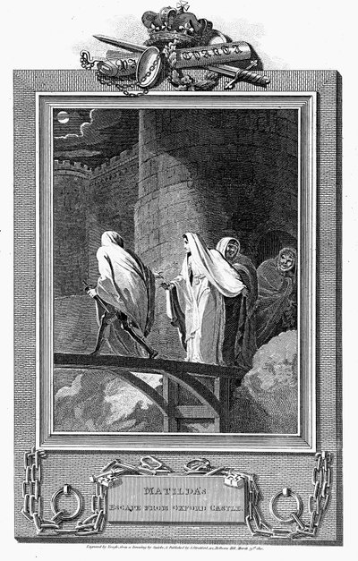 La emperatriz Matilde escapando del castillo de Oxford sitiado, 1142 c. siglo XIX de Unbekannt