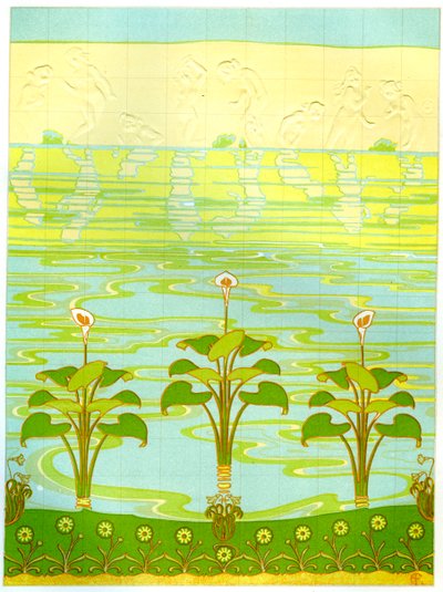Azulejos esmaltados de baño, 1898 de Unbekannt
