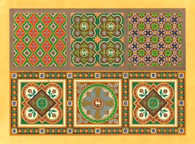 Azulejos encáusticos, siglo XIX de Unbekannt