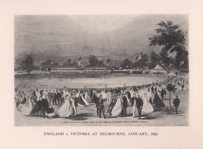 Inglaterra contra Victoria en Melbourne, Australia, enero de 1862 de Unbekannt