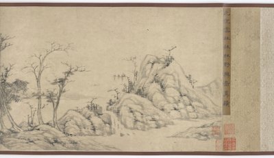 Disfrutando de los árboles de otoño, dinastía Ming, siglo XV de Unbekannt
