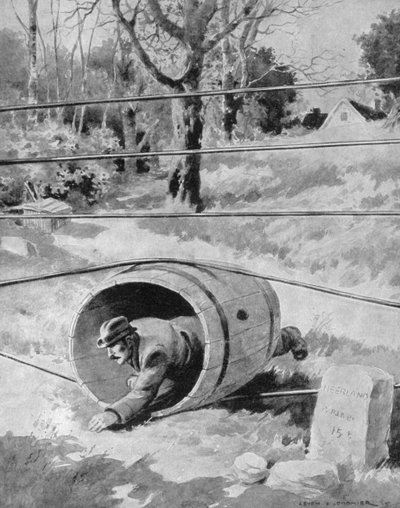 Entrando a Holanda desde la frontera belga, 1915 de Unbekannt