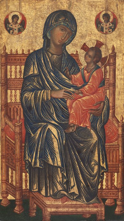 Madonna y Niño entronizados de Unbekannt