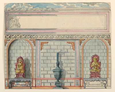 Vestíbulo de entrada, pared este, Royal Pavilion, Brighton, antes de 1802 de Unbekannt
