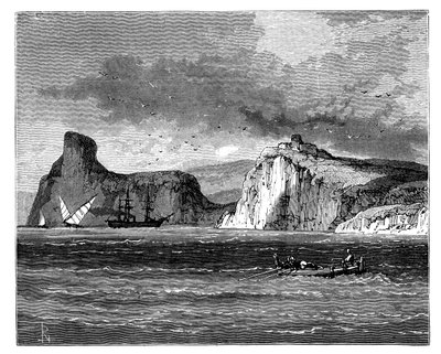 Entrada al puerto de Balaclava, Ucrania, c. 1888 de Unbekannt