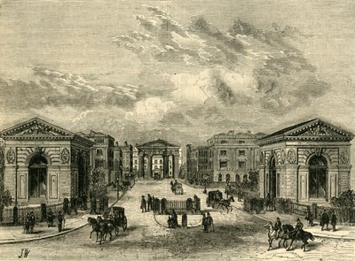 Entrada a la estación de Euston Square, c1876 de Unbekannt