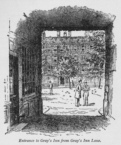 Entrada a Grays Inn desde Grays Inn Lane, c. 1918 de Unbekannt