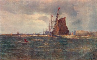 Entrada al Puerto de Portsmouth, finales del siglo XIX, 1906 de Unbekannt