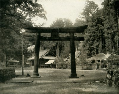 Entrada a un templo sintoísta, en el distrito de Nikko de Japón, 1936 de Unbekannt