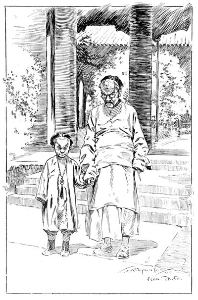 Entrada a la Legación Británica, Pekín. El sirviente más antiguo y su hijo, 1900 de Unbekannt