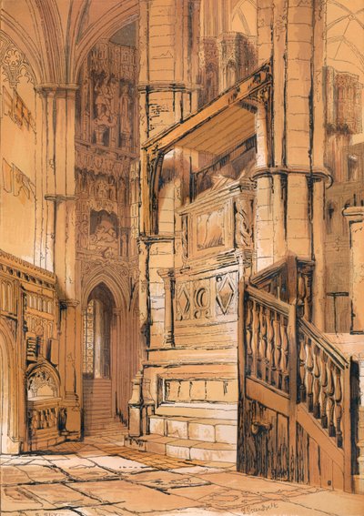 Entrada a la Capilla de Eduardo el Confesor, c. 1840, 1864 de Unbekannt