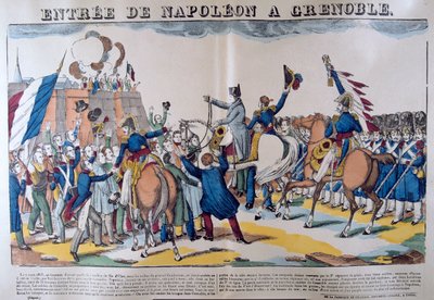 Entrada de Napoleón a Grenoble, marzo de 1815, siglo XIX de Unbekannt