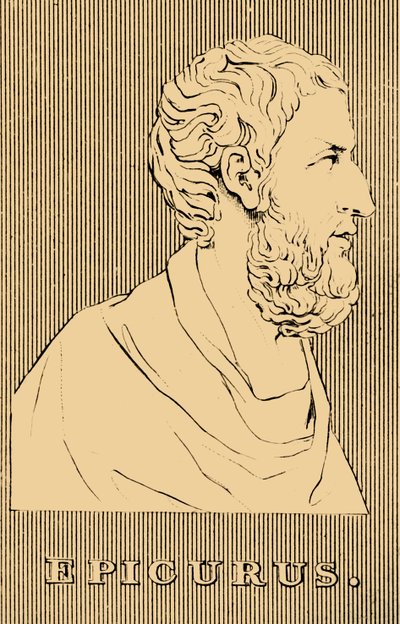 Epicuro, 341-270 a.C., 1830 de Unbekannt