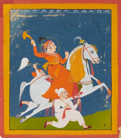 Retrato ecuestre de Maharana Bhim Singh de Mewar, c. 1785 de Unbekannt