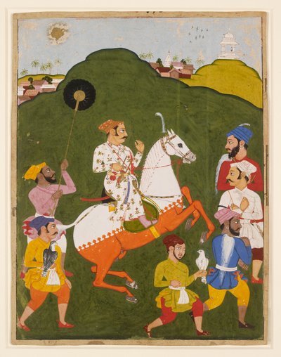 Retrato ecuestre de Maharana Raj Singh I de Mewar, 1670 de Unbekannt