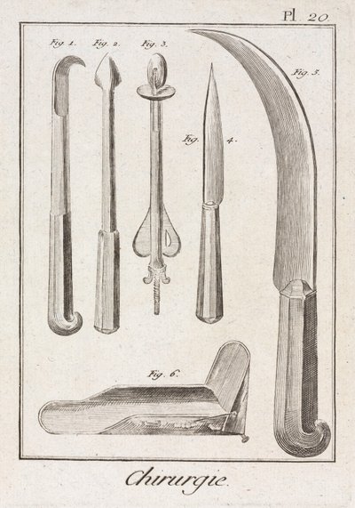 Equipamiento, cuchillos quirúrgicos de la Edad Moderna de Unbekannt