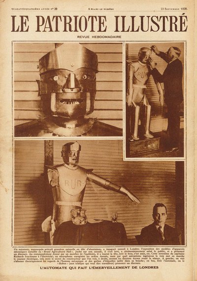 Eric, el primer robot británico en la Exposición de la Sociedad de Ingenieros de Modelos en Londres, 1928 de Unbekannt