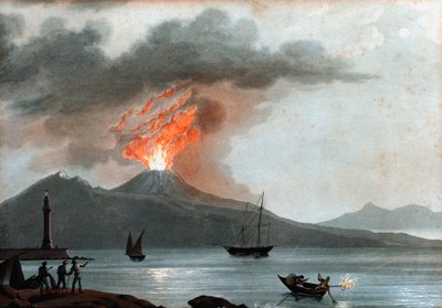 Erupción del Vesubio, Italia, c1815 de Unbekannt