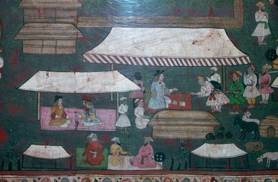 Mercaderes europeos e indios en Delhi, siglo XVII de Unbekannt
