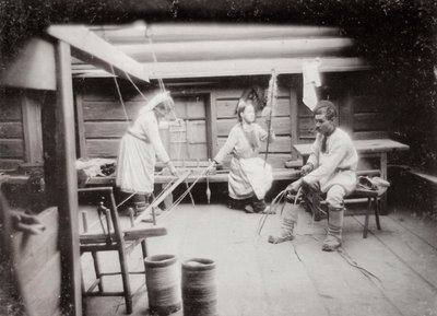 Vida cotidiana del pueblo Mari, Rusia, c1880s-c1890s de Unbekannt
