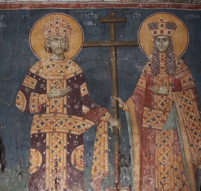 Exaltación de la Cruz. Santos Constantino el Grande y Helena de Unbekannt