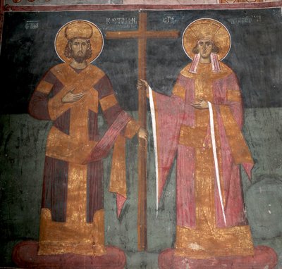 Exaltación de la Cruz. Santos Constantino el Grande y Helena de Unbekannt