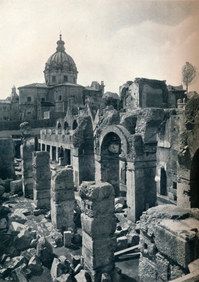 Excavaciones del Foro de Julio César en Roma, c1932 de Unbekannt