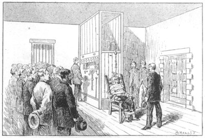 Ejecución de Kemmler, el primer hombre en morir en la silla eléctrica, EE.UU., 6 de agosto de 1890 de Unbekannt