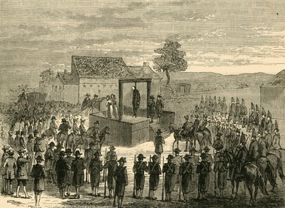 Ejecución de Lord Ferrers en Tyburn, 1760, c1876 de Unbekannt