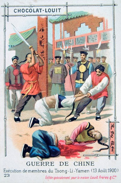 Ejecución de miembros de Tsong-Li-Yamen, China, Rebelión de los Bóxers, 13 de agosto de 1900 de Unbekannt
