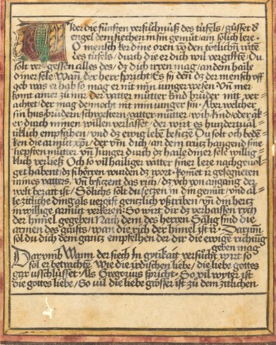 Exhortación contra la avaricia, c. 1470-1475 de Unbekannt