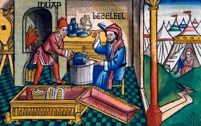 Éxodo 31:2-8: Bezalel y Aholiab haciendo el Arca de la Alianza de Unbekannt