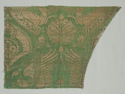 Seda exótica con patrón dorado, 1360-1400 de Unbekannt