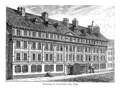 Exterior de Furnivals Inn, 1754 de Unbekannt