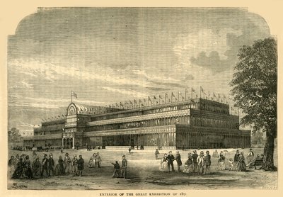 Exterior de la Gran Exposición de 1851, c1876 de Unbekannt